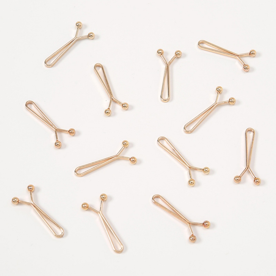 Women Accessories In Wholesale - 卸売 12個/袋 スカーフクリップ ブローチピン 無地装飾アクセサリー 女性用