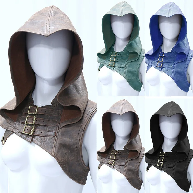 Women Knight Accessories - 中世の男性用衣料アクセサリー戦士貴族暗殺者騎士ケープ女性ルネッサンスコスプレヘルメットコスプレ