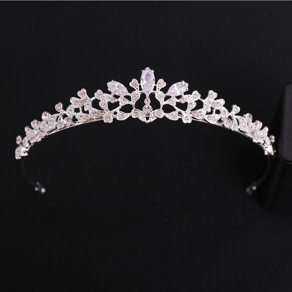 Women Jewelry Accessories For Black Dress - バロック様式の豪華なキュービックジルコニアのブライダルクラウン、ヘッドピース、クリスタルティアラ、女性用、ページェント、ディアデム、ウェディングヘアアクセサリー、ジュエリー