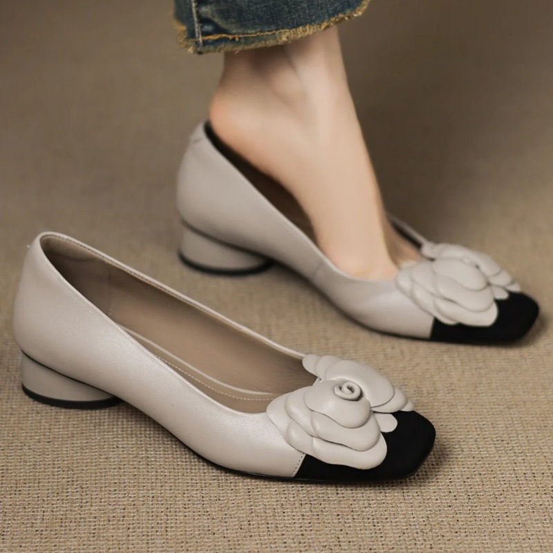 Women'S Shoes And Accessories - プラスサイズ 34-41 レディース シープスキン ミックスカラー パッチワーク