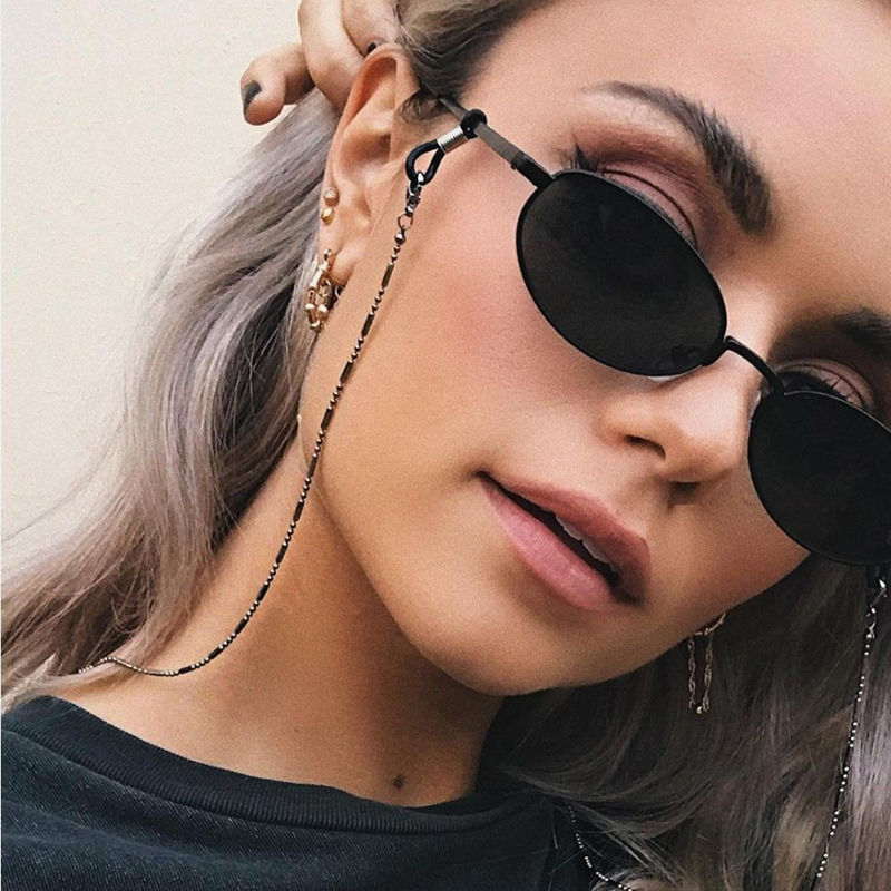 Women Accessories In Wholesale - マスクサングラスチェーン女性男性用黒 Ziai シルバーカラー合金ビーズ滑り止めチェーンファッションアイウェアアクセサリー卸売