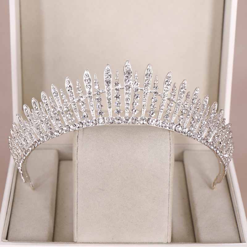 Women'S Accessories Jewelry - ブライダルクラウン エレガントなウェディングヘアアクセサリー キラキラ輝くラインストーンティアラ ヘアジュエリー 高級プリンセス誕生日パーティーヘアバンド