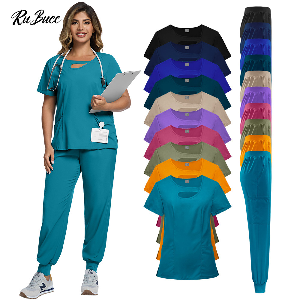 Women Accessories In Wholesale - 卸売価格ジョガーセット手術室手術作業服ドクタースクラブセット医療制服女性病院ナースアクセサリー