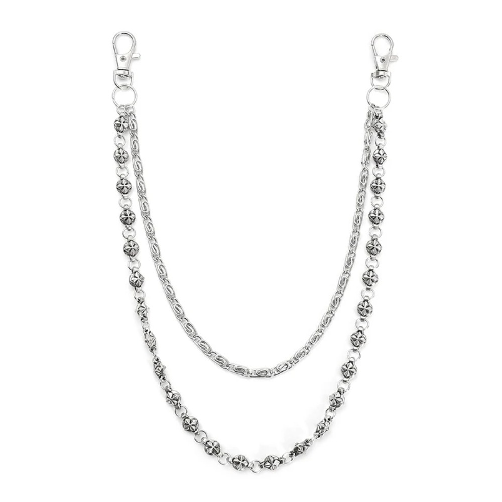 Women'S Jeans Accessories Chain - ニュー・トレンディ・ヒップホップ・ダブルレイヤー・ジーンズチェーン（キーホルダー付き）ユニセックス・ウエストアクセサリー（男女兼用）