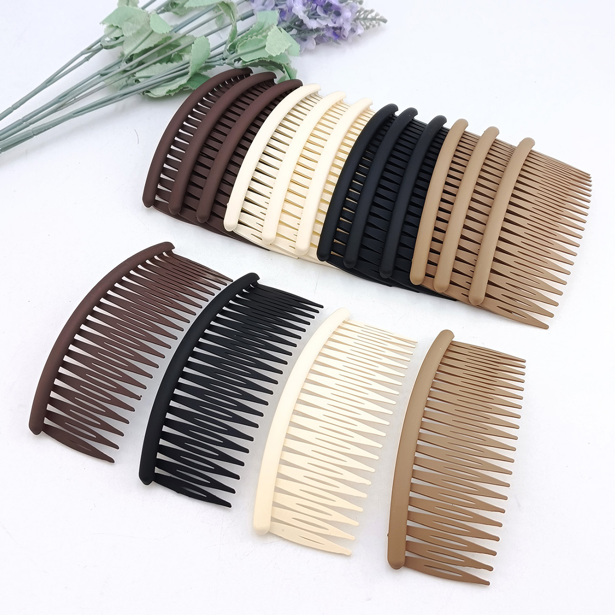 Women Knight Accessories - 1/12 個女性ヘアコーム大シンプルなヘアピン前髪固定配置壊れ毛ヘッドバンド後頭部コームヘアアクセサリー