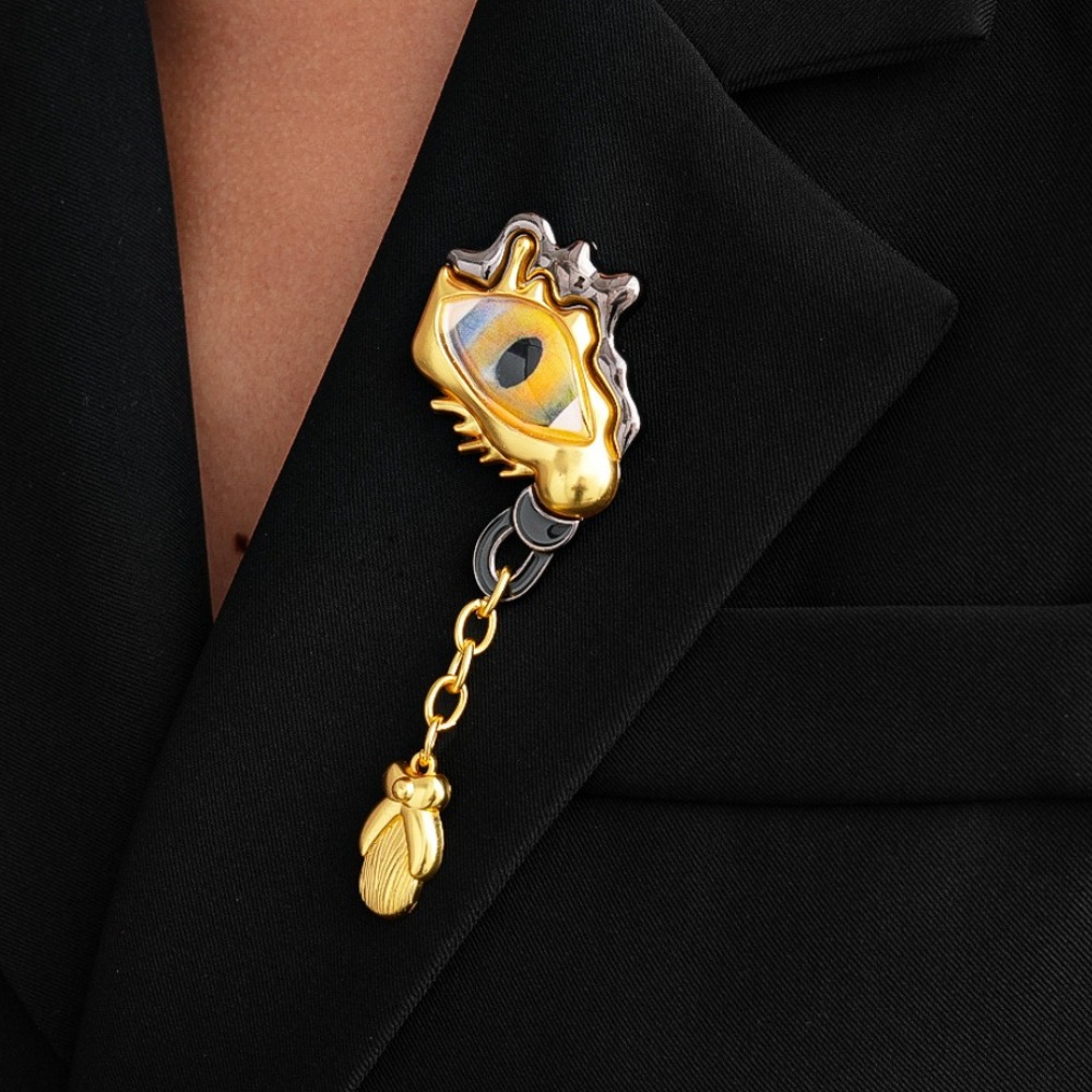 ハイエンドメタルアイティアドロップタッセルブローチピン女性用 - Women'S Accessories Jewelry のレビューと価格