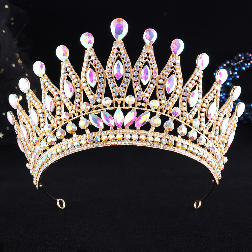 12 色ヴィンテージ高級バロック水滴クリスタルティアラクラウ - Women Jewelry Accessories For Black Dress のレビューと価格