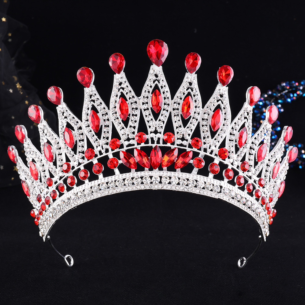 12 色ヴィンテージ高級バロック水滴クリスタルティアラクラウ - Women Jewelry Accessories For Black Dress のレビューと価格