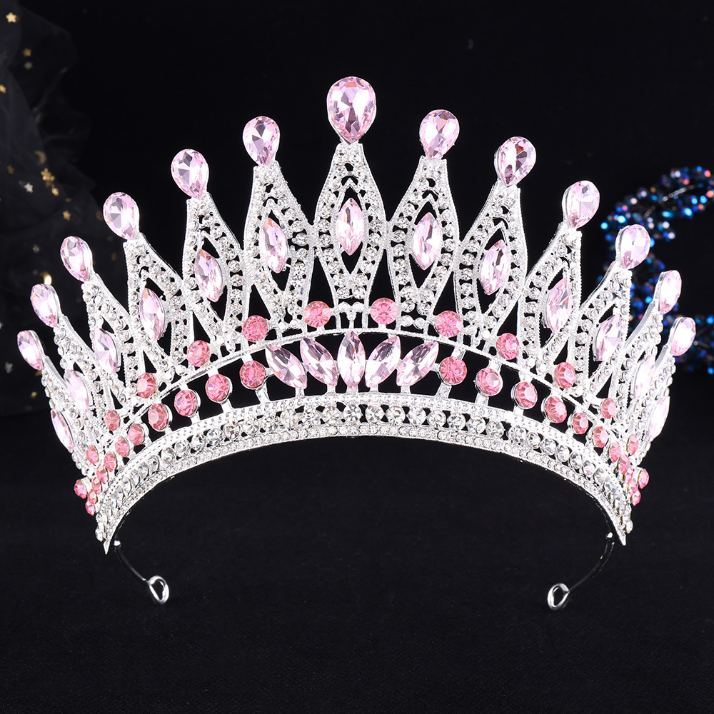 12 色ヴィンテージ高級バロック水滴クリスタルティアラクラウ - Women Jewelry Accessories For Black Dress のレビューと価格
