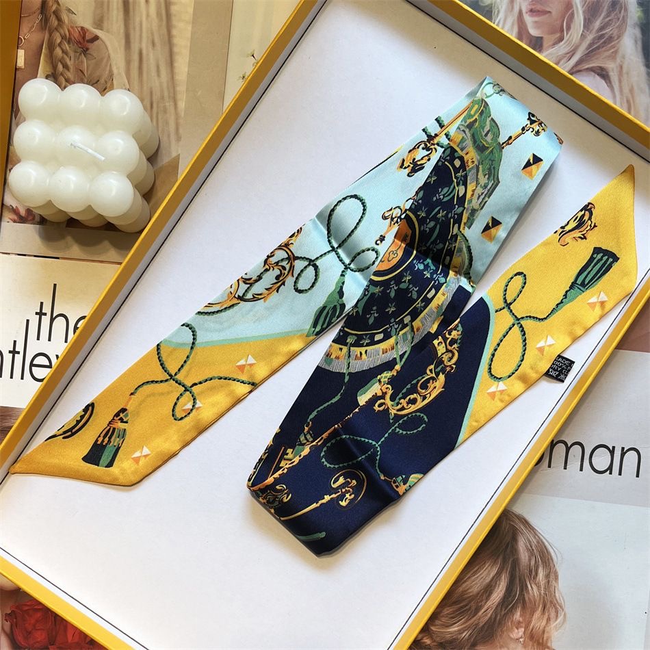 プリントスカーフ四季プレゼント女性ツイル小さなシルクラップバ - Women Accessories In Wholesale のレビューと価格