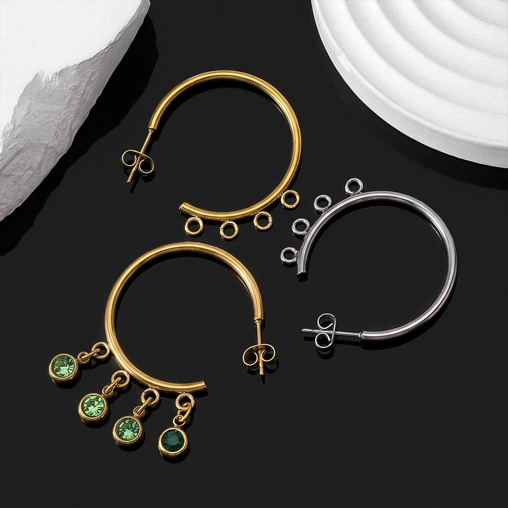 10個入り ステンレス製 ゴールドメッキ C型ハギーイヤリン - Women Accessories Gift Set のレビューと価格
