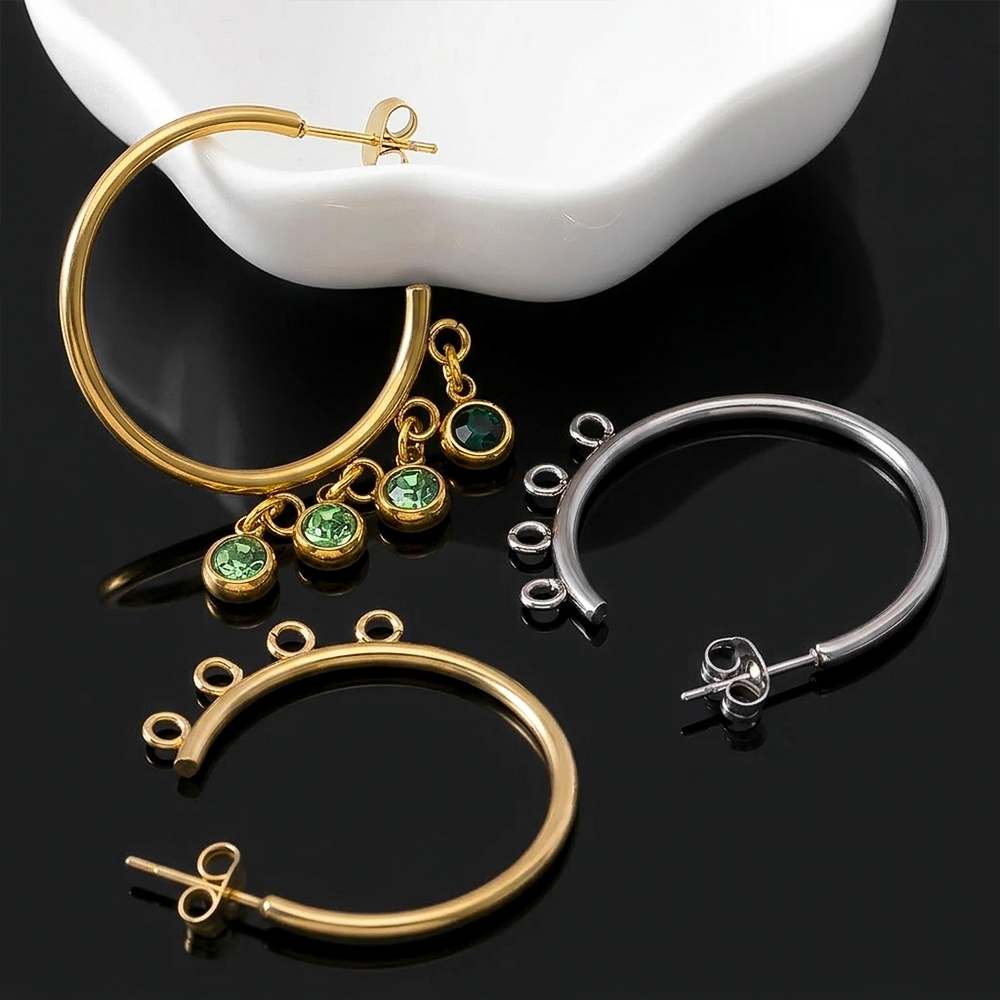 10個入り ステンレス製 ゴールドメッキ C型ハギーイヤリン - Women Accessories Gift Set のレビューと価格