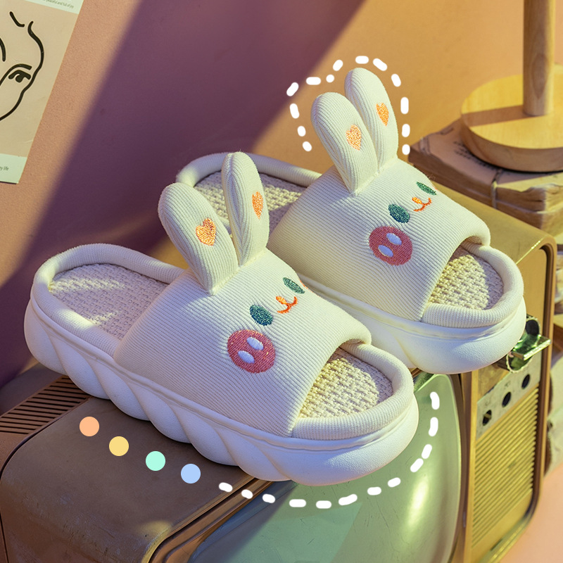 女性用リネンスリッパ,かわいいバニークラウドのビーチサンダル - Women'S Shoes And Accessories のレビューと価格