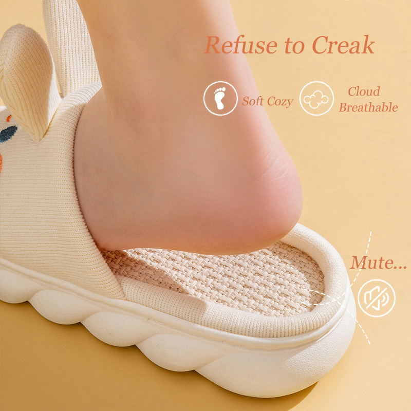 女性用リネンスリッパ,かわいいバニークラウドのビーチサンダル - Women'S Shoes And Accessories のレビューと価格