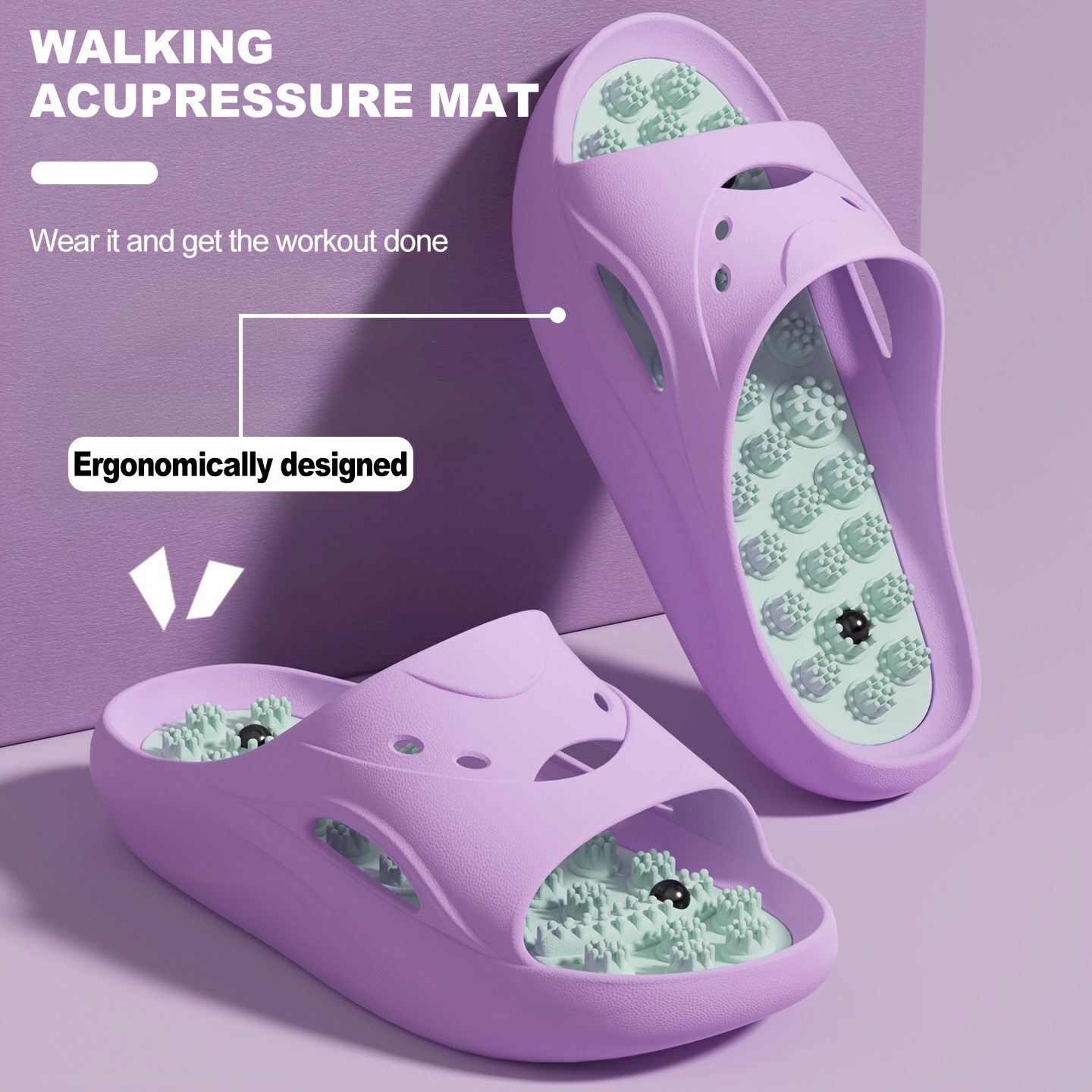 女性男性用EVAマッサージスリッパ厚底バスルームスライド滑り - Women'S Shoes And Accessories のレビューと価格