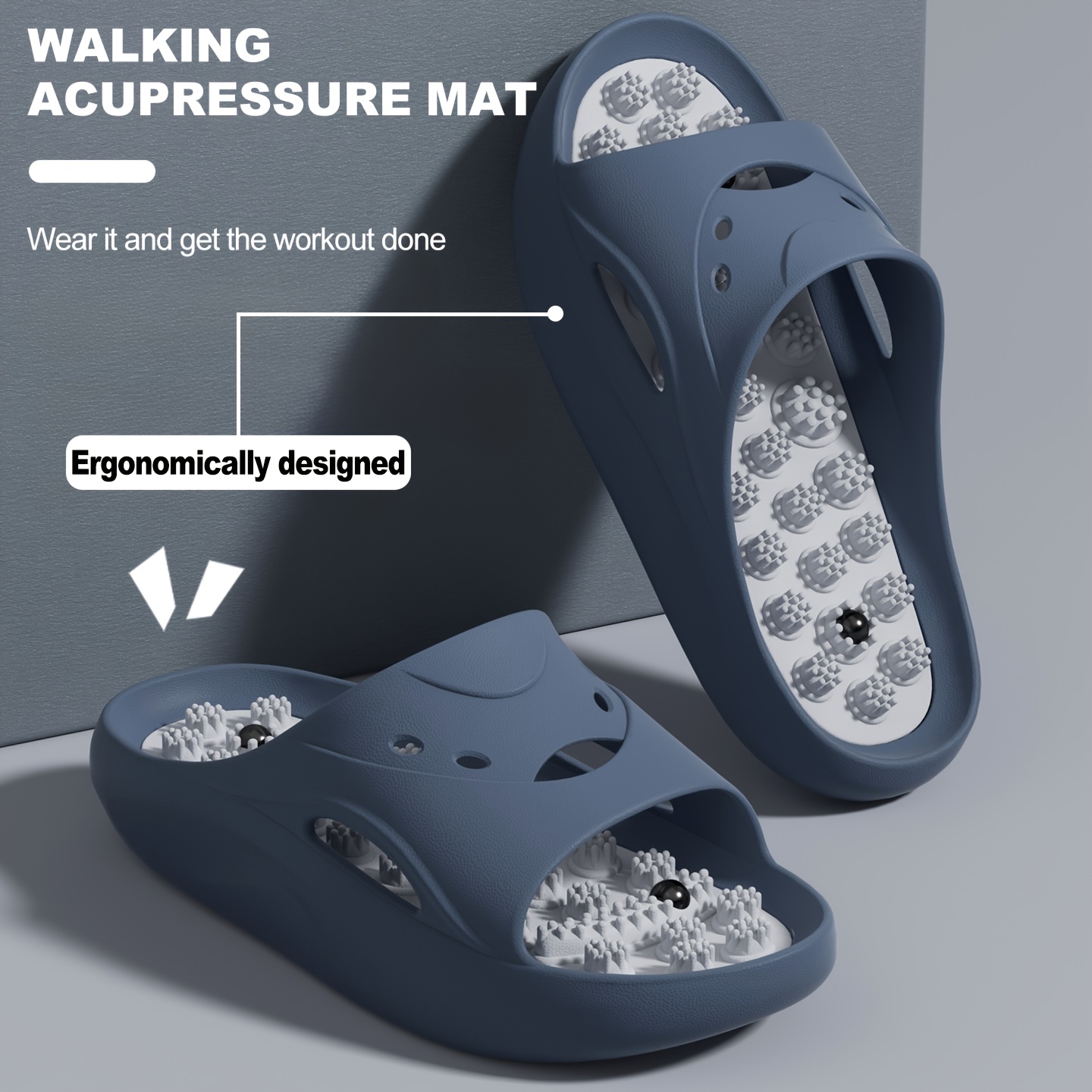 女性男性用EVAマッサージスリッパ厚底バスルームスライド滑り - Women'S Shoes And Accessories のレビューと価格