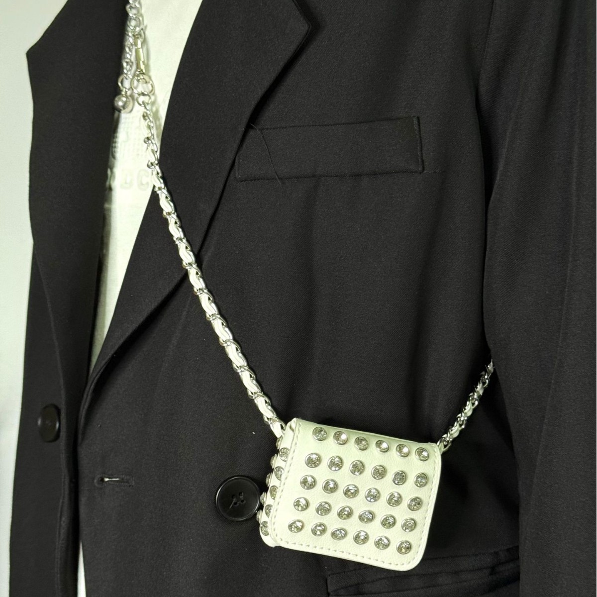 ファッションリベットミニウエストパックショルダーバッグエレガ - Women'S Jeans Accessories Chain のレビューと価格