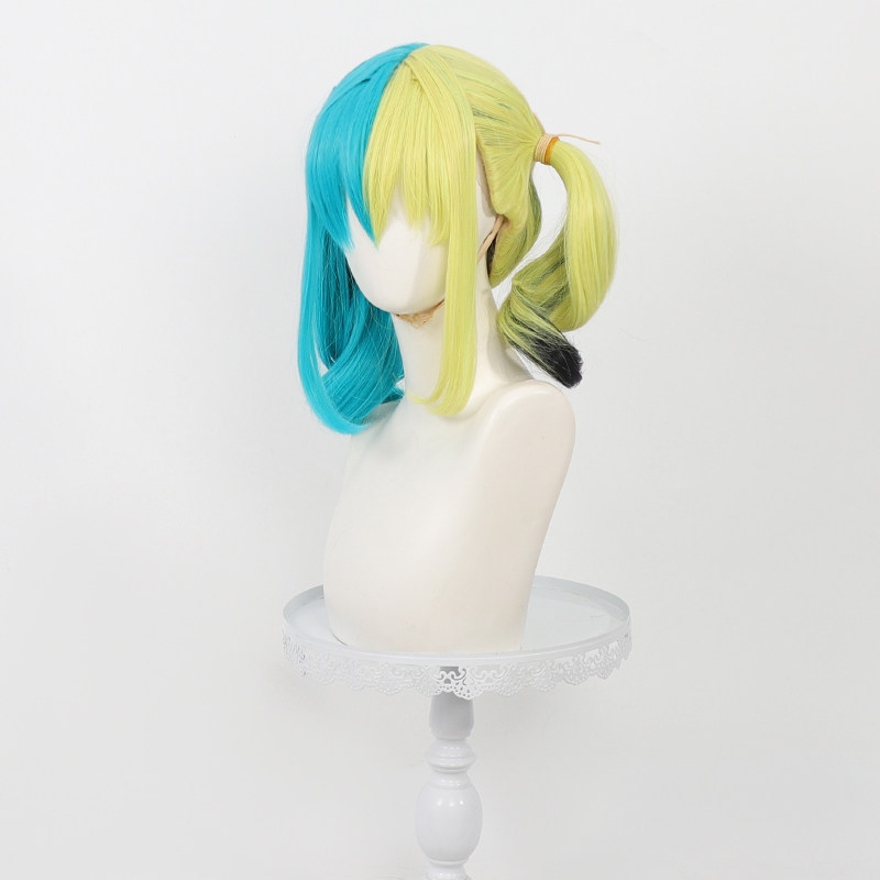 アニメカナリコスプレウィッグ耐熱黄緑ピグテール女性人工毛ハロ - Women Knight Accessories のレビューと価格