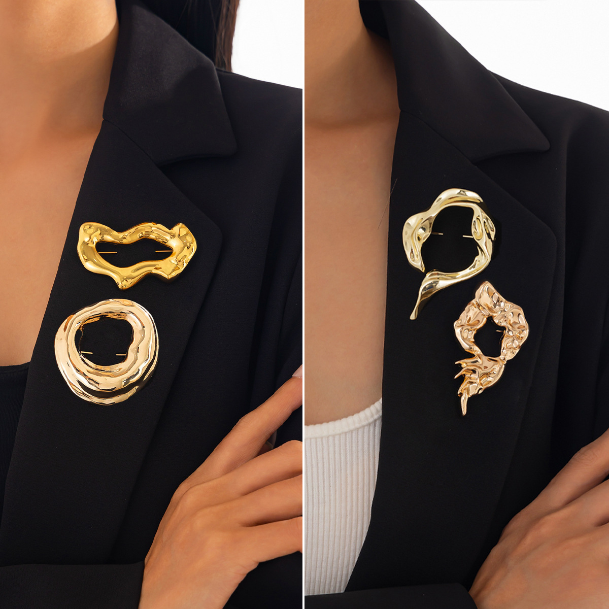 新しいファッション不規則なブローチ女性のためのトレンディなメ - Women'S Accessories Jewelry のレビューと価格