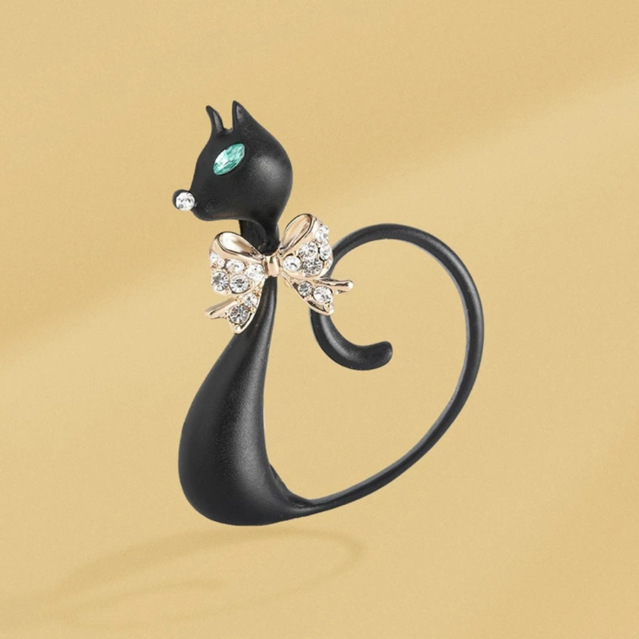 Blucome-女性のためのかわいい動物の形をした銅のブロー - Women Jewelry Accessories For Black Dress のレビューと価格