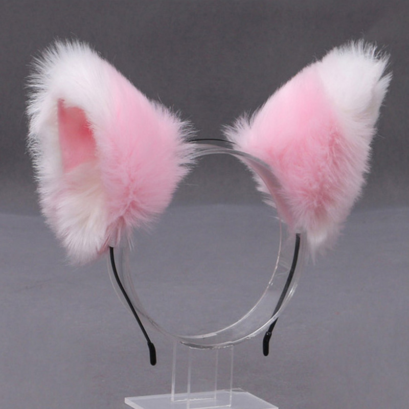 ふわふわキツネ猫耳ぬいぐるみヘッドバンドソフト毛皮のようなヘ - Women Knight Accessories のレビューと価格