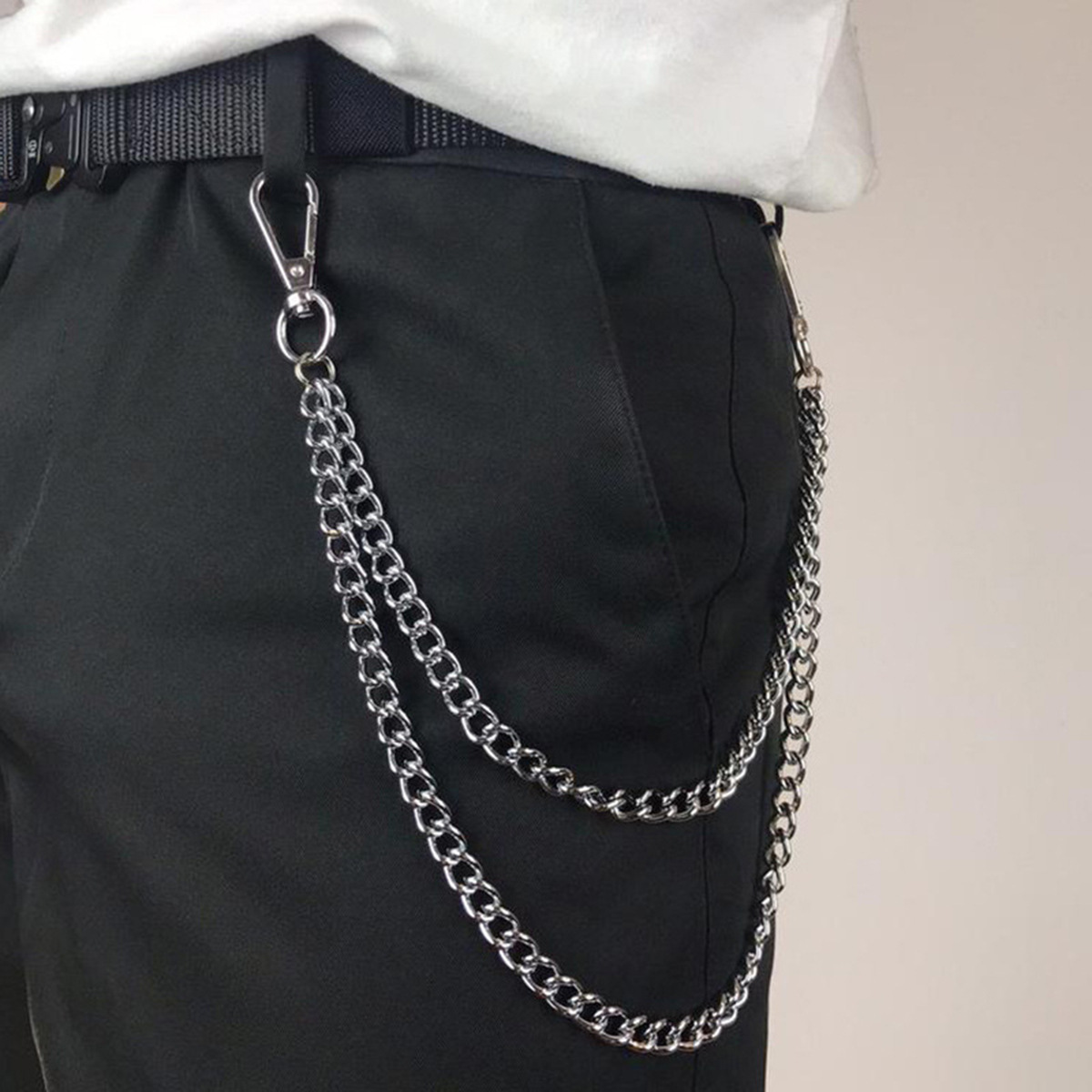 ユニセックスパンクスタイルメタルファッションウエストチェーン - Women'S Jeans Accessories Chain のレビューと価格