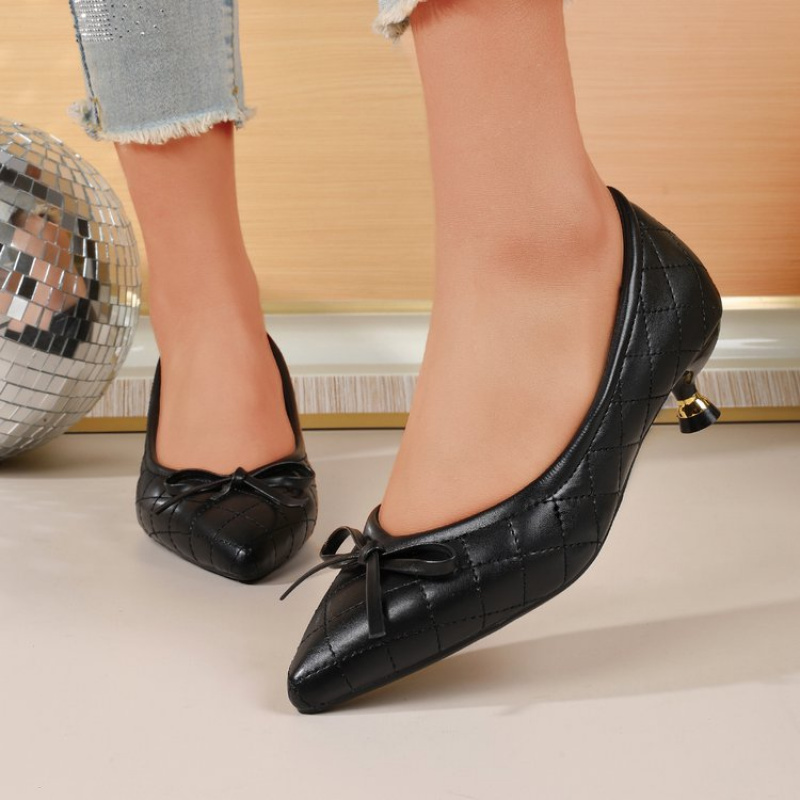 ヴィンテージ レディース ポインテッドトゥ ボウ キトゥンヒ - Women'S Shoes And Accessories のレビューと価格