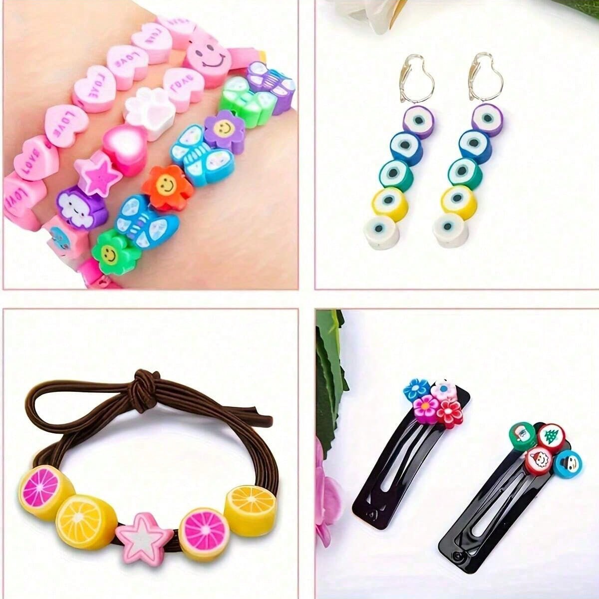 1450/1200/250個入りポリマークレイビーズセット、 - Women Accessories Gift Set のレビューと価格