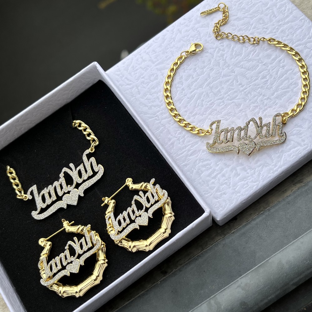 カスタマイズされた竹ネックレスセット,30mm - Women Accessories Gift Set のレビューと価格