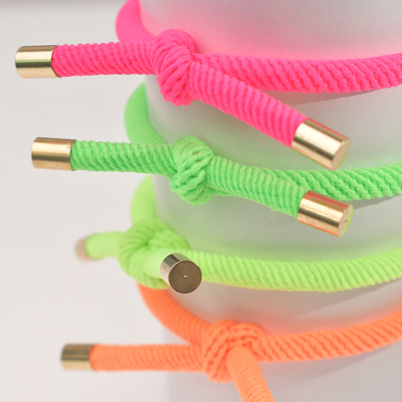 女性のための弾性ヘアラバーバンド、結び目のあるロープのランチ - Women Accessories In Wholesale のレビューと価格