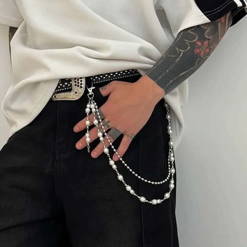 Ingemark 2025 流行のユニークな模造真珠合金ウエ - Women'S Jeans Accessories Chain のレビューと価格
