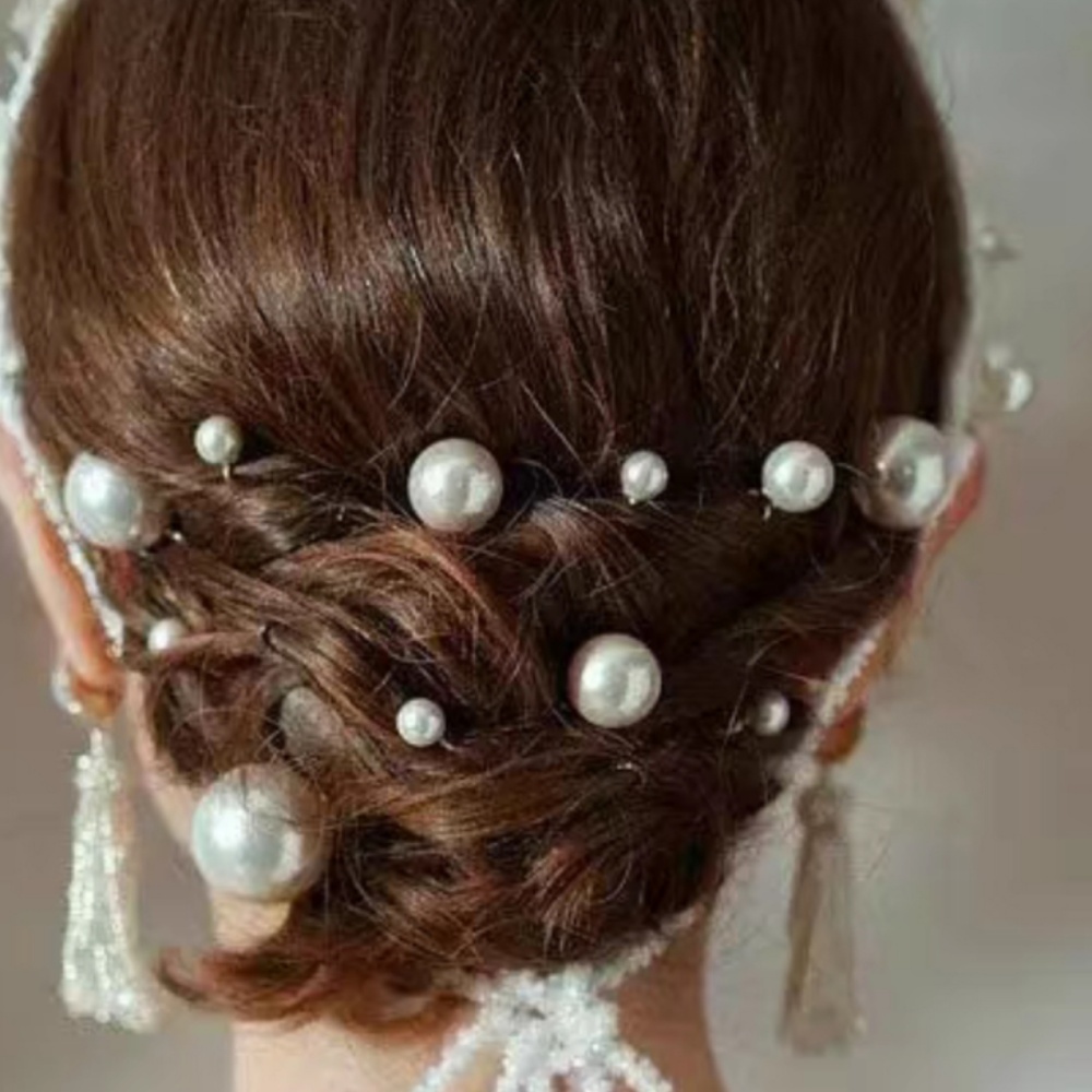 パールクリスタルヘアピンコームセットブライダルウェディングヘ - Women Knight Accessories のレビューと価格