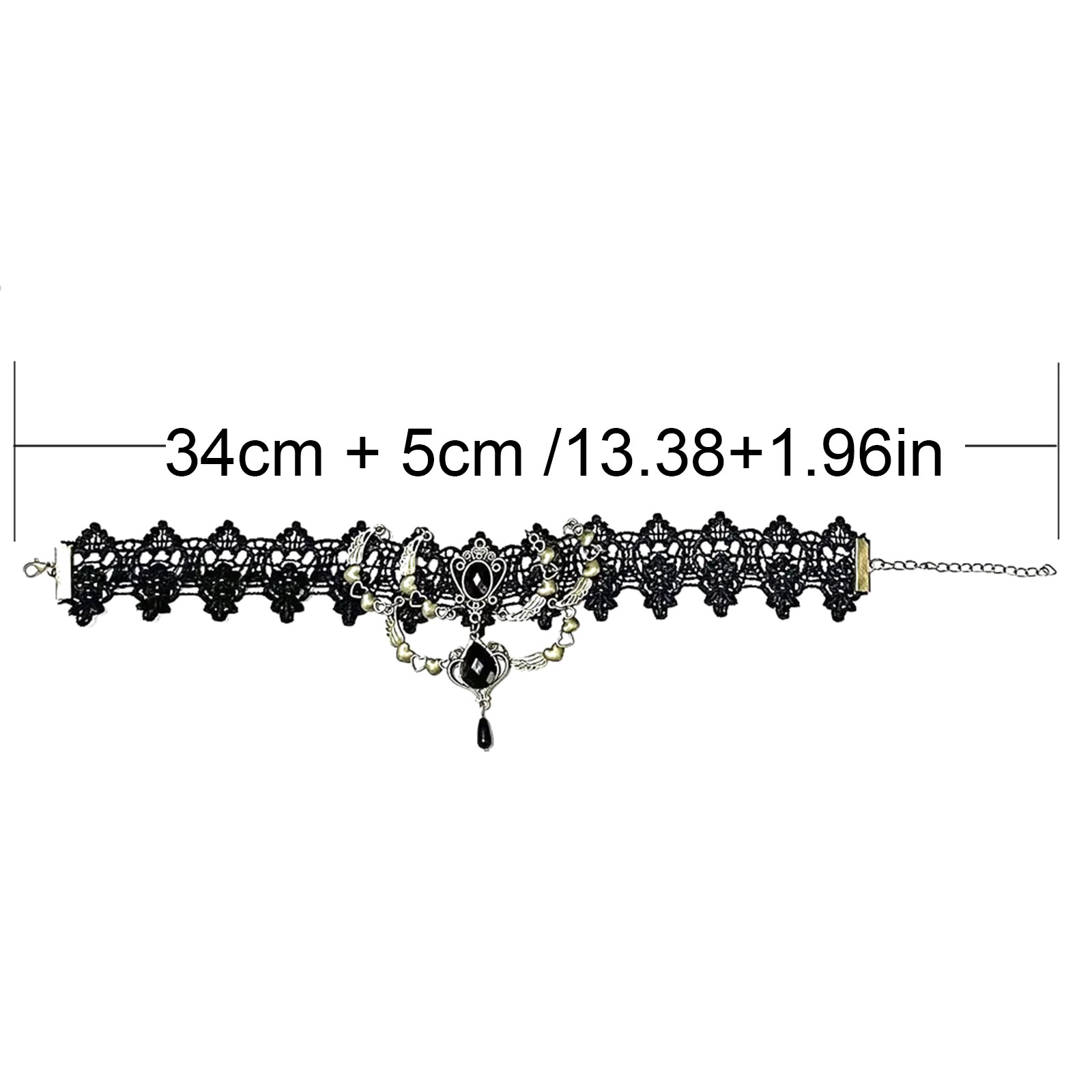 コートゴシックブラックレースネクタイチョーカーティアドロップ - Women Jewelry Accessories For Black Dress のレビューと価格