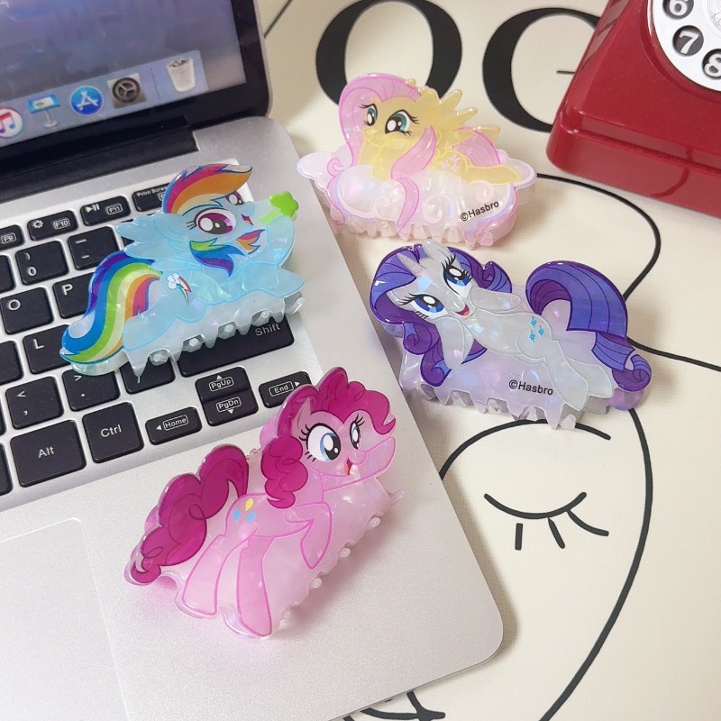 ハスブロマイリトルポニーシャークヘア爪クリップかわいい漫画ポ - Women Accessories To Gift のレビューと価格