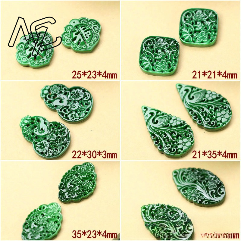2 個 DIY ナチュラルドライグリーンエメラルド中空アウト - Women Accessories To Gift のレビューと価格