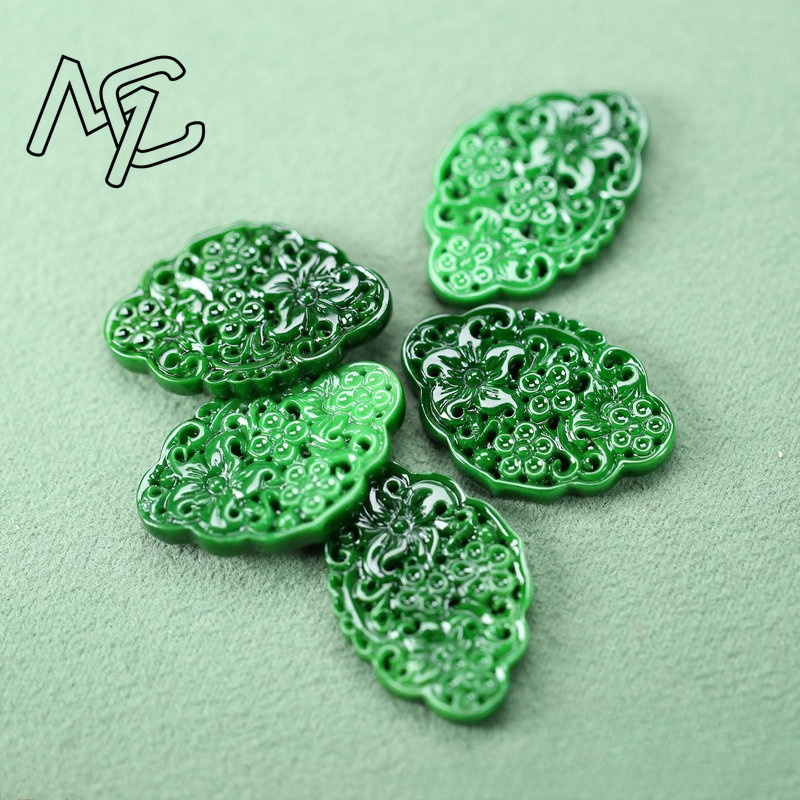2 個 DIY ナチュラルドライグリーンエメラルド中空アウト - Women Accessories To Gift のレビューと価格