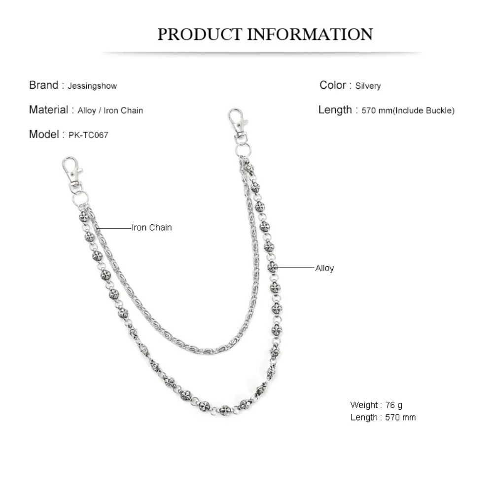 ニュー・トレンディ・ヒップホップ・ダブルレイヤー・ジーンズチ - Women'S Jeans Accessories Chain のレビューと価格