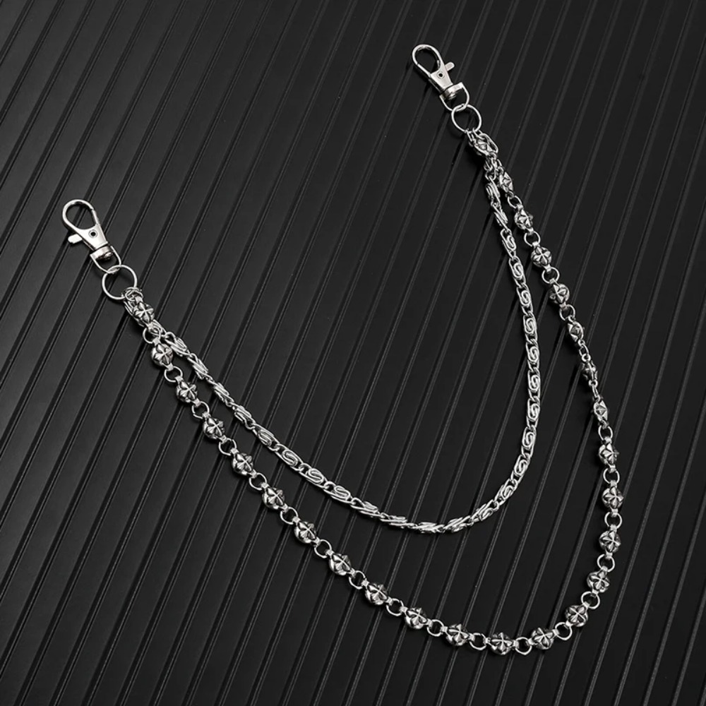 ニュー・トレンディ・ヒップホップ・ダブルレイヤー・ジーンズチ - Women'S Jeans Accessories Chain のレビューと価格