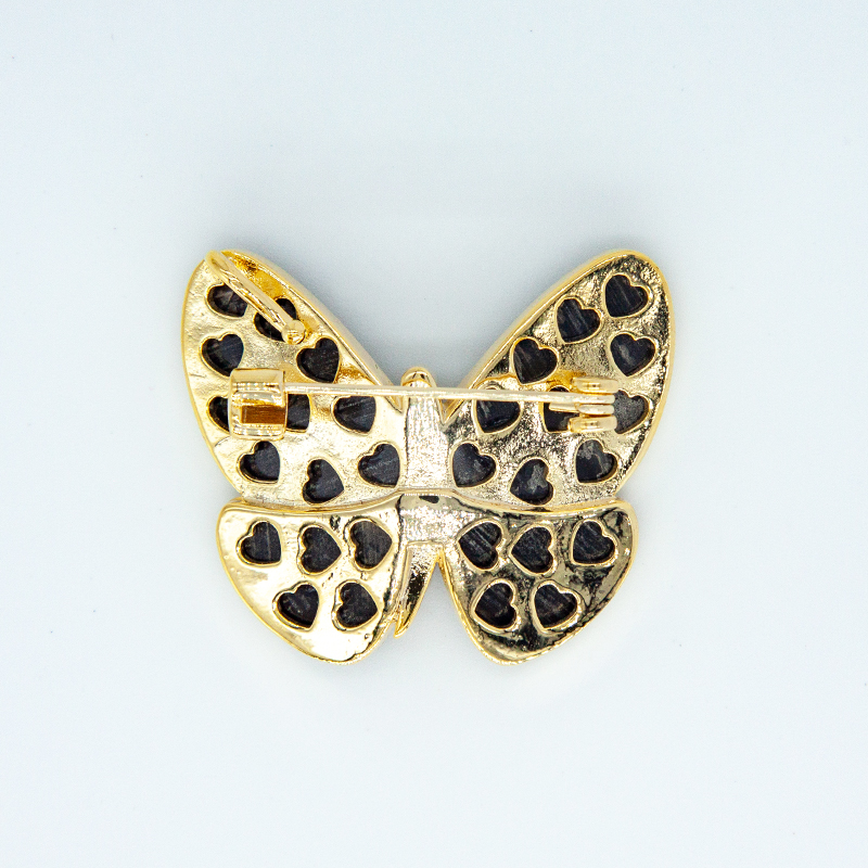 天然貝蝶ブローチ黒白高級ピンファッションアクセサリー女性男性 - Women Jewelry Accessories For Black Dress のレビューと価格