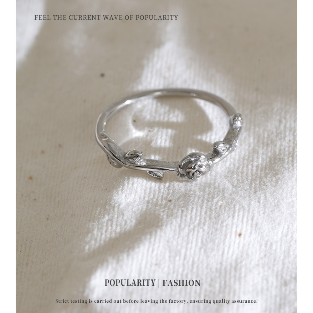 NiNice ステンレス鋼ローズフラワーリング防錆 PVD  - Women Accessories In Wholesale のレビューと価格