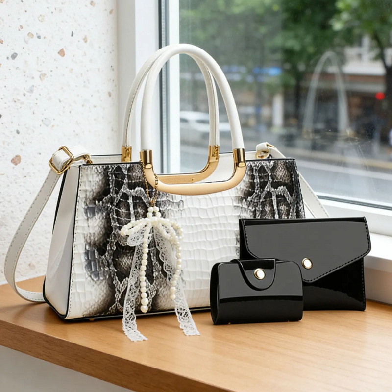 レディースハンドバッグセット、クロコダイル柄イブニングクラッ - Women Accessories To Gift のレビューと価格