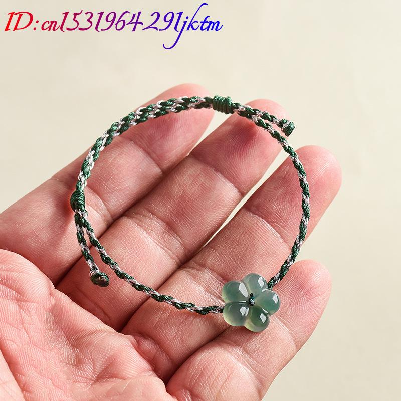 ビルマ翡翠フラワーブレスレット天然翡翠チャームファッションア - Women Accessories To Gift のレビューと価格