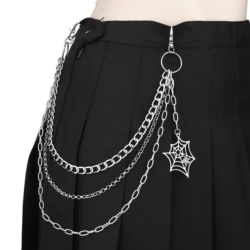 男性と女性のためのパンクメタルパンツチェーン、ヒップホップウ - Women'S Jeans Accessories Chain のレビューと価格