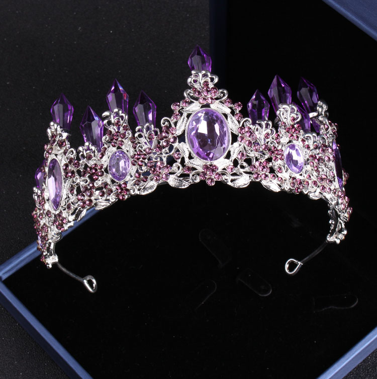 ノーブルパープルクリスタルブライダルジュエリーセットネックレ - Women Jewelry Accessories For Black Dress のレビューと価格