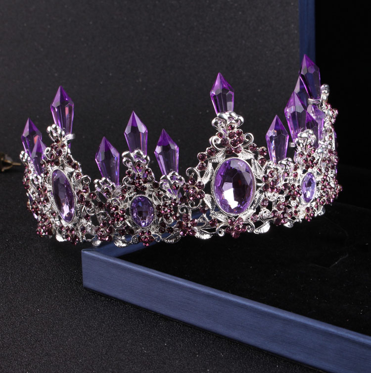 ノーブルパープルクリスタルブライダルジュエリーセットネックレ - Women Jewelry Accessories For Black Dress のレビューと価格