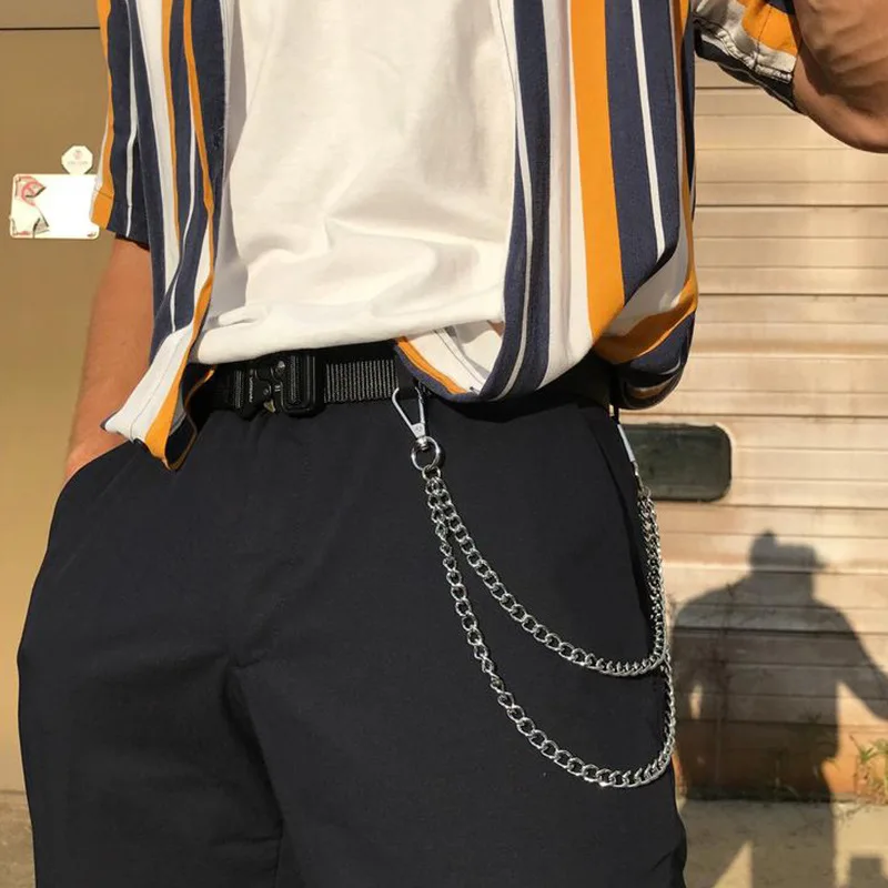 男性と女性のためのメタルパンクロックレイヤーウエストキーホル - Women'S Jeans Accessories Chain のレビューと価格