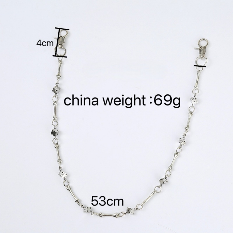 パンクロック・ヒップホップ・ユニセックス・ドッグボーン・ダイ - Women'S Jeans Accessories Chain のレビューと価格