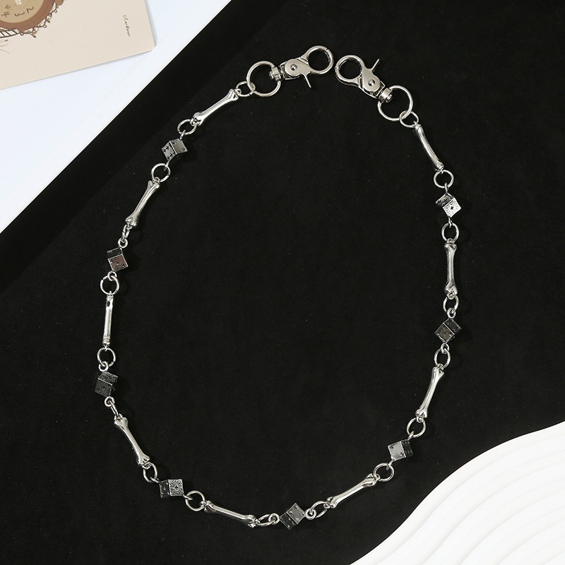 パンクロック・ヒップホップ・ユニセックス・ドッグボーン・ダイ - Women'S Jeans Accessories Chain のレビューと価格