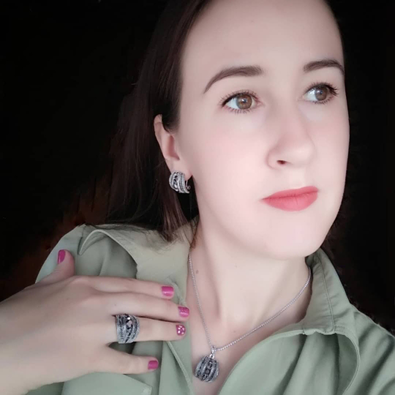 サイズ 6-10 ヴィンテージブラックジルコンジュエリーセッ - Women Jewelry Accessories For Black Dress のレビューと価格