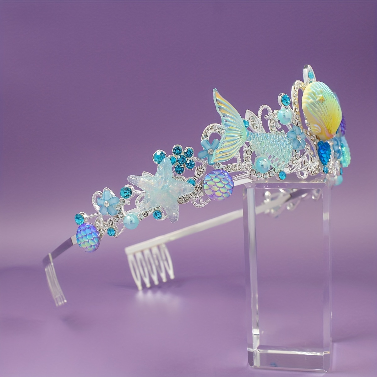 2025年新作 マーメイドヘアコームクラウン オーシャンシリ - Women Accessories To Gift のレビューと価格